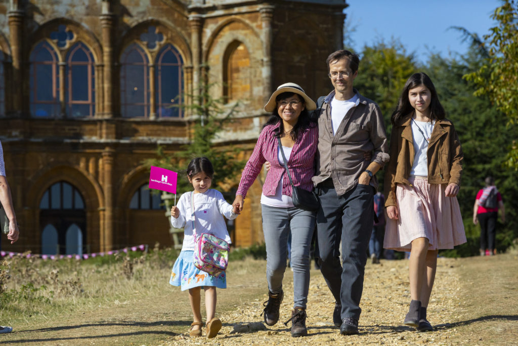Family enjoying Heritage Open Days at the Gothic Temple at Stowe. ©Heritage Open Days/Chris Lacey